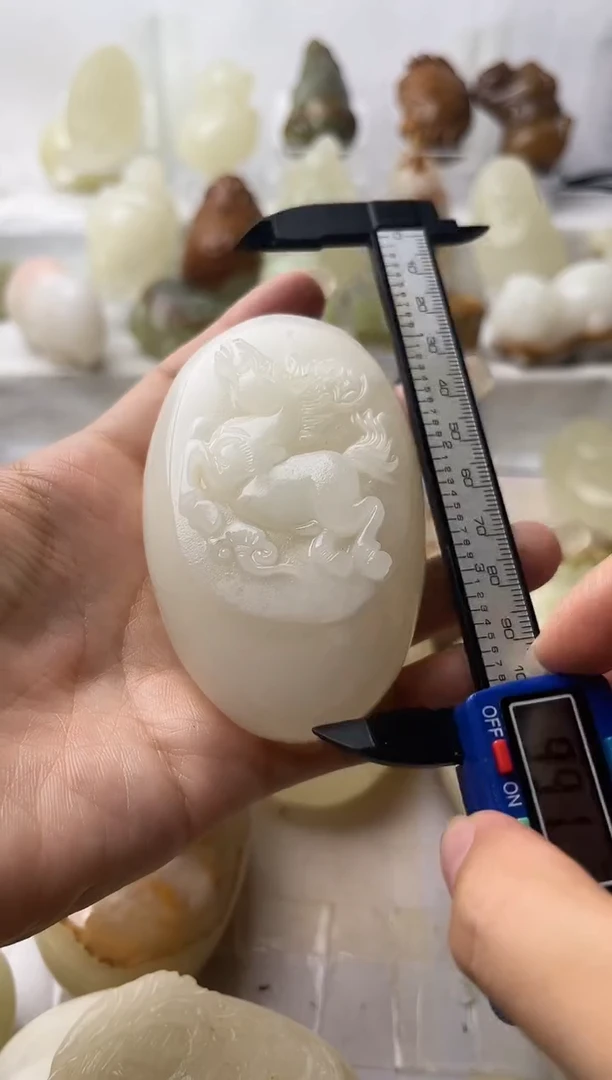 石材方解石手把件不退换马