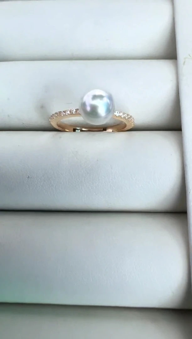 【闪购商品】海水珍珠戒指银S925镶嵌戒指