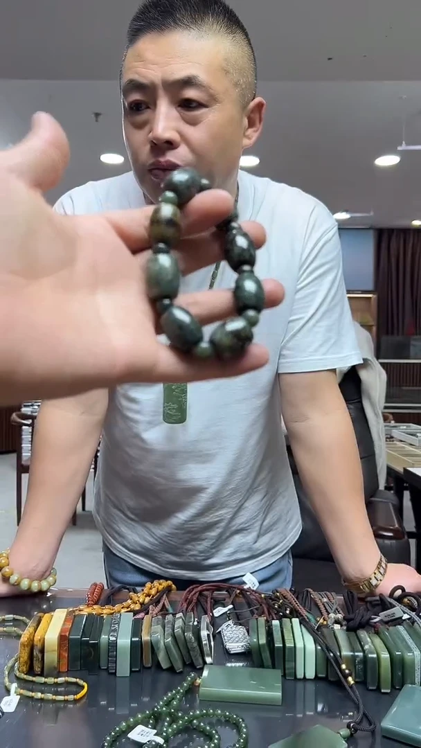 未镶嵌手链岫岩河磨玉（透闪石质玉）桶珠-多样性发货其中发一