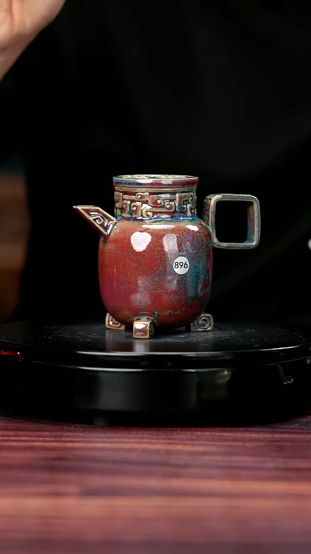 壶896#于大鹏一级品钧瓷尊鼎壶