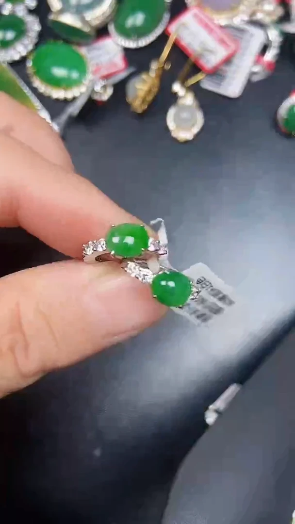 银S925镶嵌戒指翡翠3610
