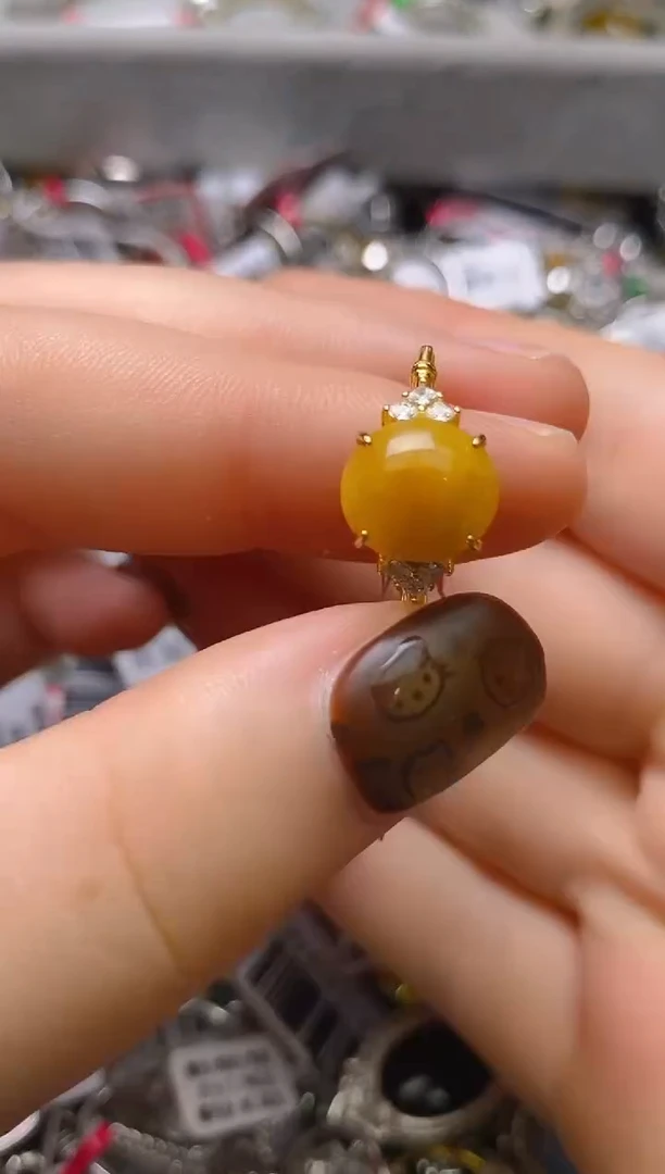 银S925镶嵌戒指翡翠百内无证书