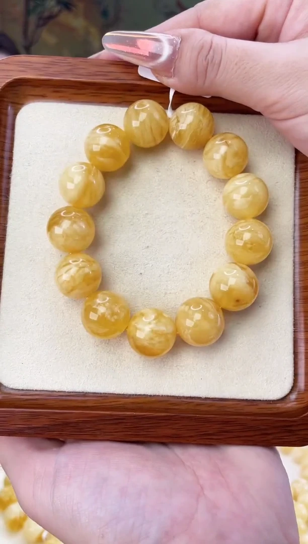 未镶嵌蜜蜡裸石手串