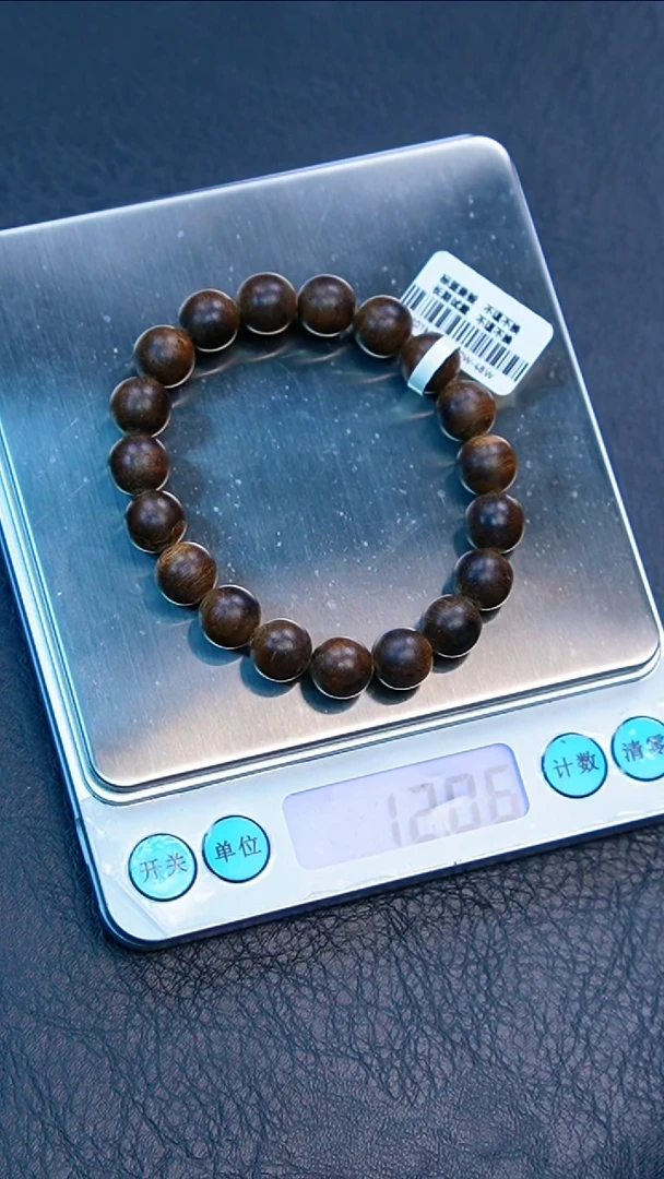 沉香手串1.0加里曼丹沉水单圈12克+