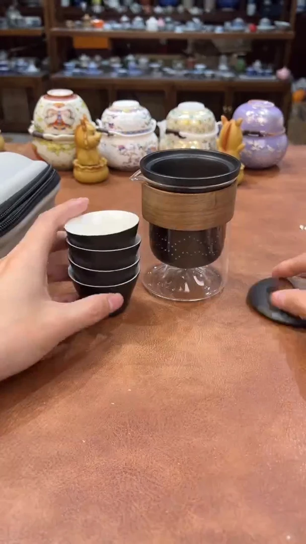 真的很便宜会开片的旅行茶具