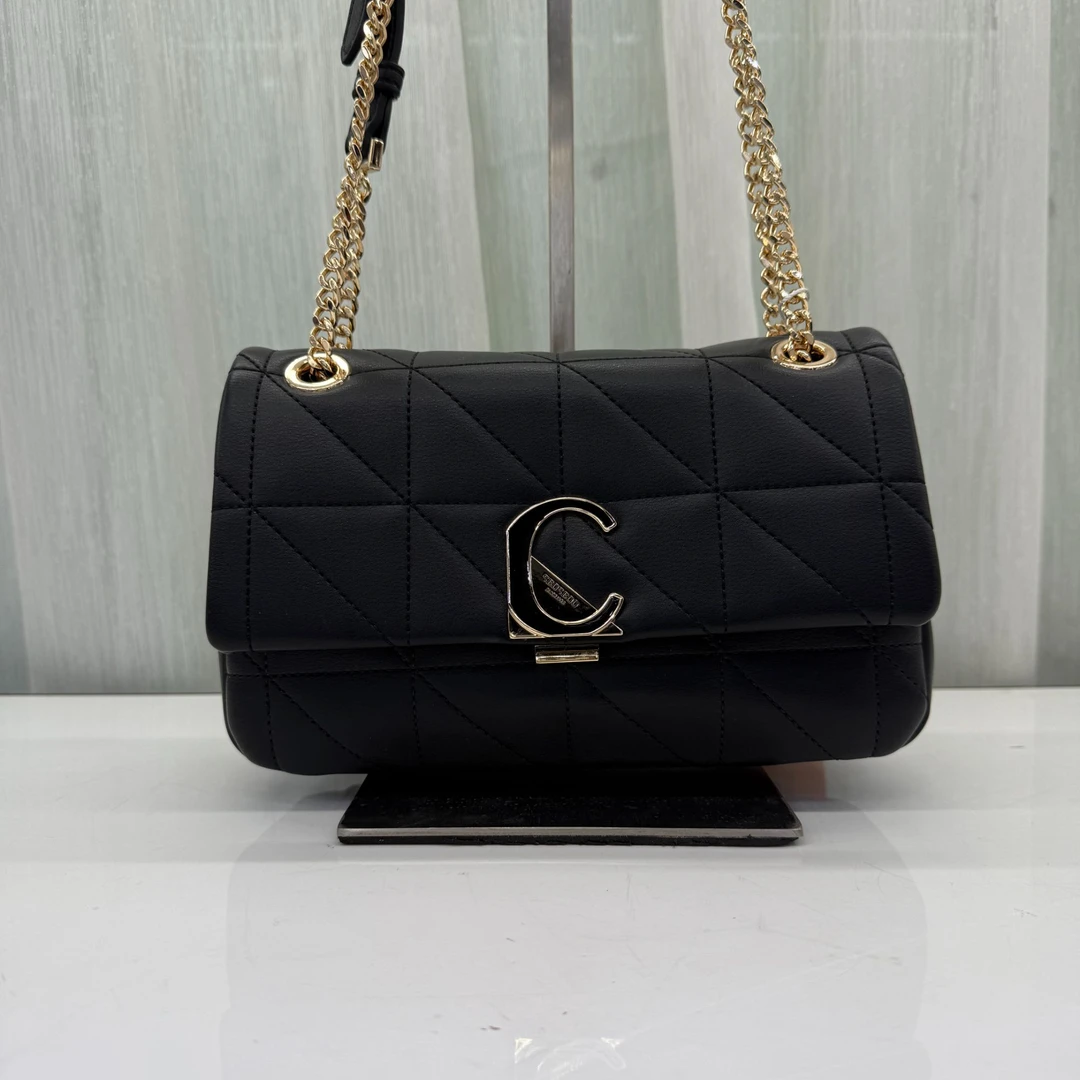 九州袋鼠菱格绣线拉链中号单肩小香轻奢风防刮单肩包