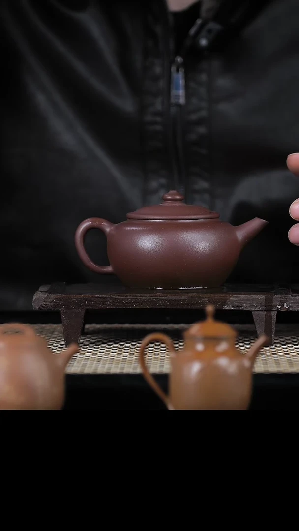 【闪购商品】手工原矿紫泥笠帽水平（瑕）