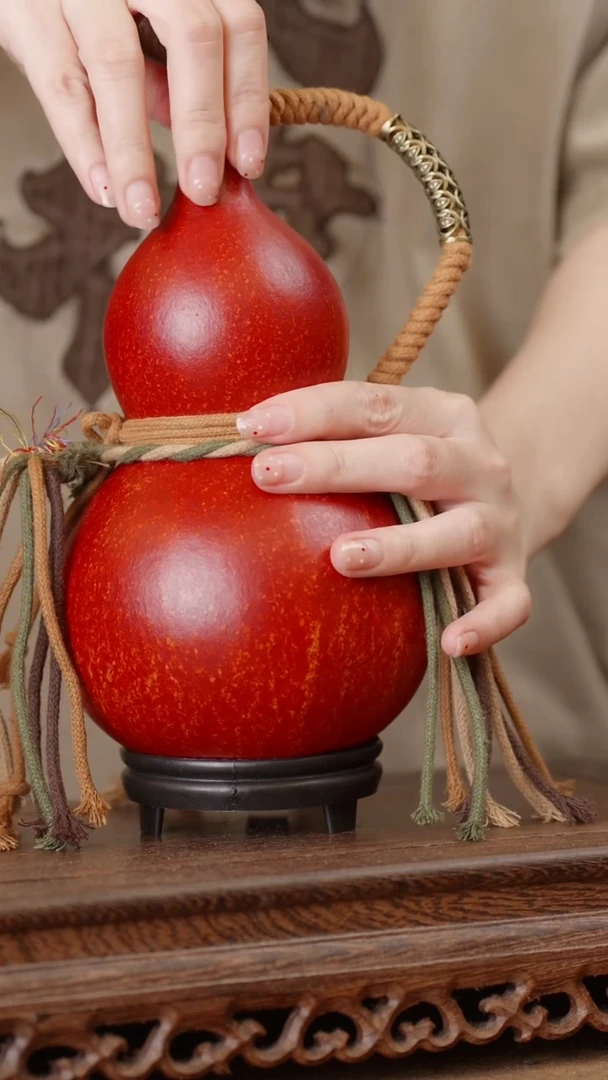 345号精品天然大漆酒葫芦一物一拍~