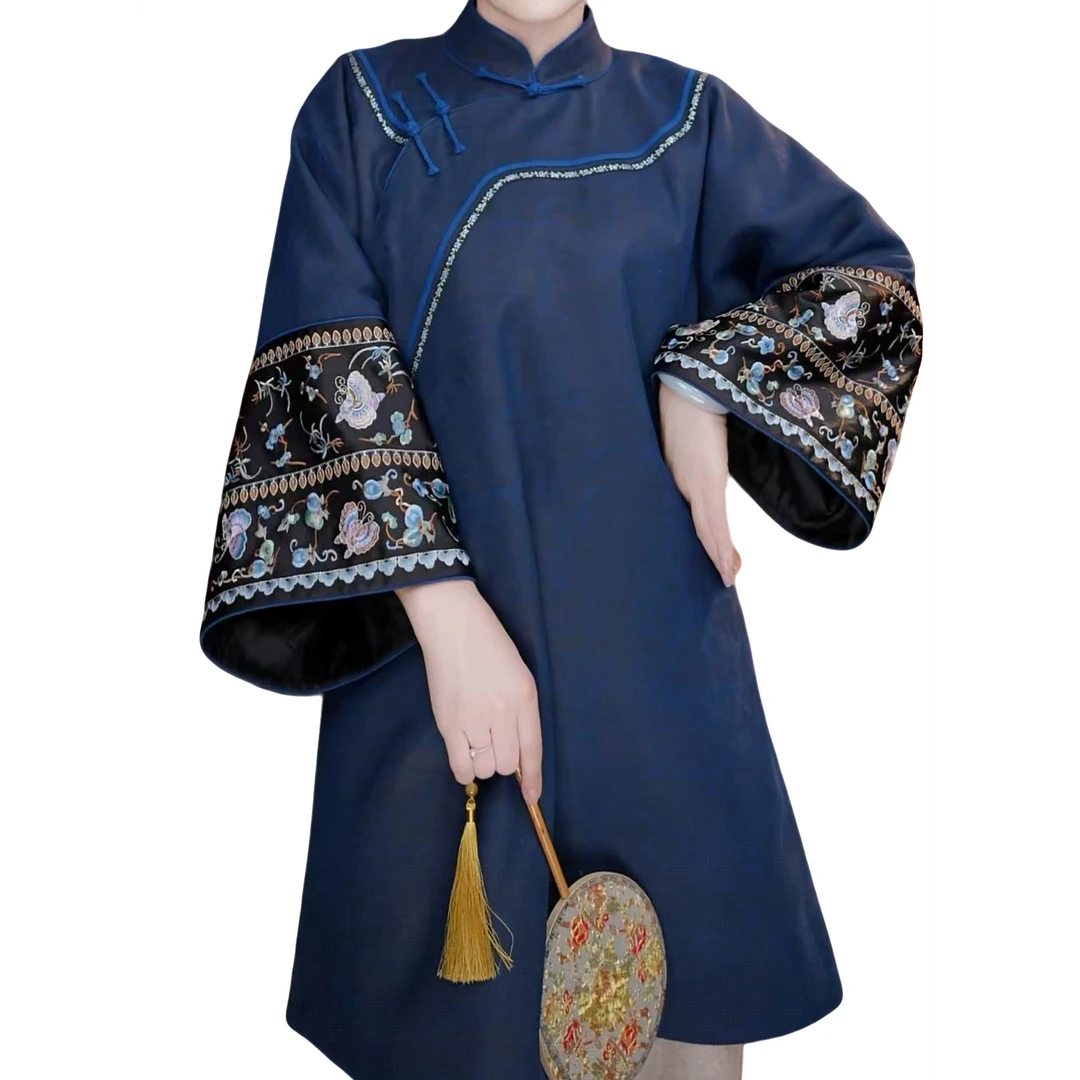 寨优袡[20514]香云纱绢纺手推绣姐姐服上衣