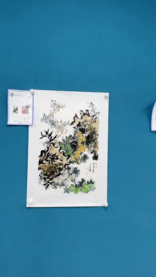 【闪购商品】国画1.16-王夫怀-四尺三开花鸟12