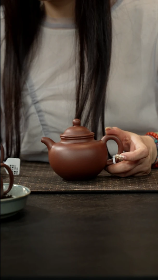 茶壶紫砂掇球中槽清光素300cc