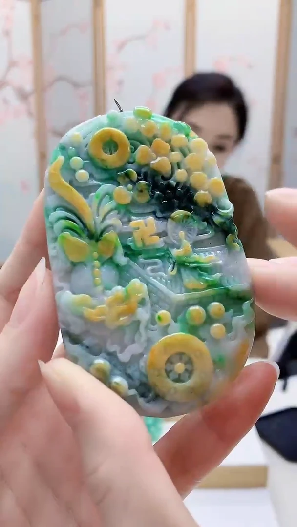 未镶嵌定制翡翠5160ry-毛货挂件83