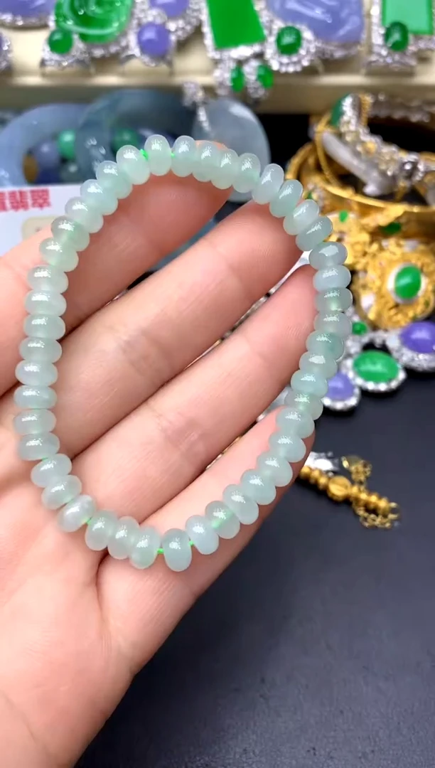 未镶嵌手串翡翠256-中国好珍宝