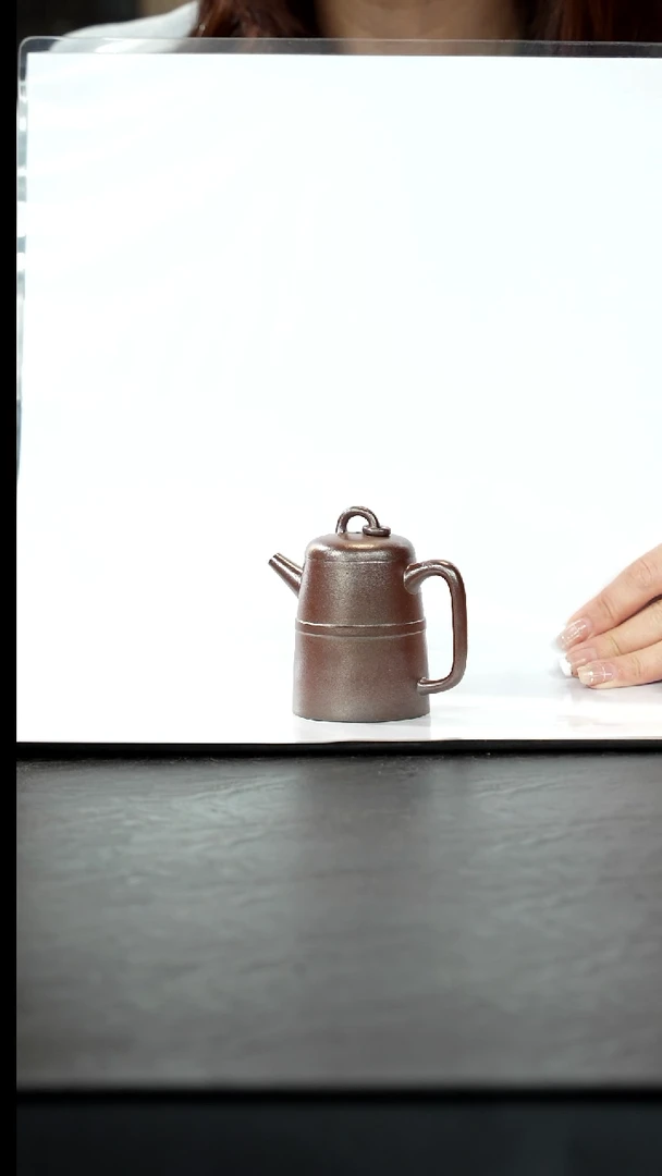 茶壶紫砂柴烧天青泥花樽100cc