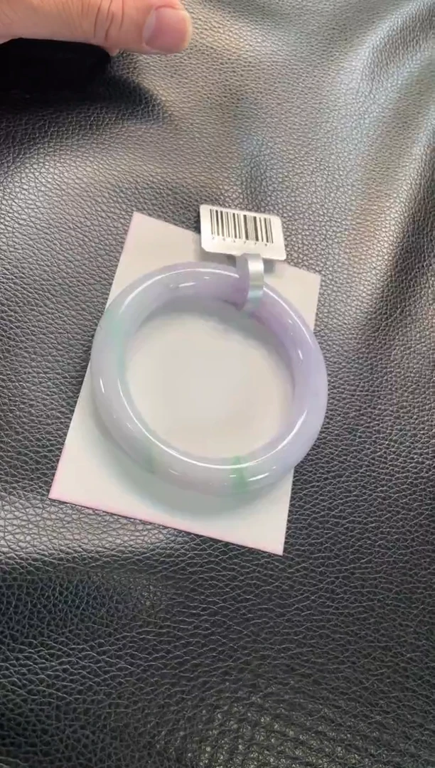 未镶嵌手镯翡翠91号链接 有纹 54.5圆条