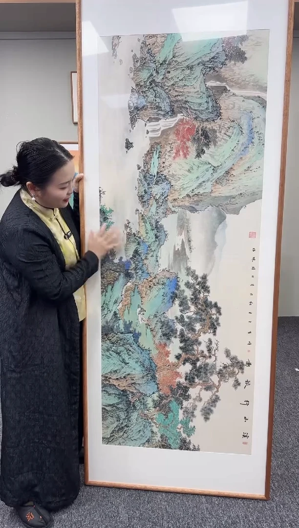 国画溪山行旅210*80