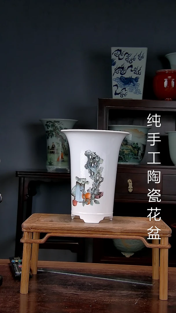 景德镇陶瓷手工花盆