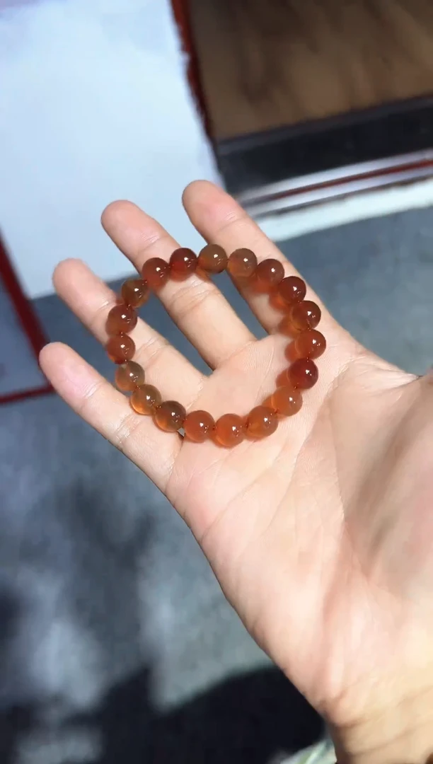 手串琥珀未镶嵌*76缅甸琥珀紫罗兰手串9mm