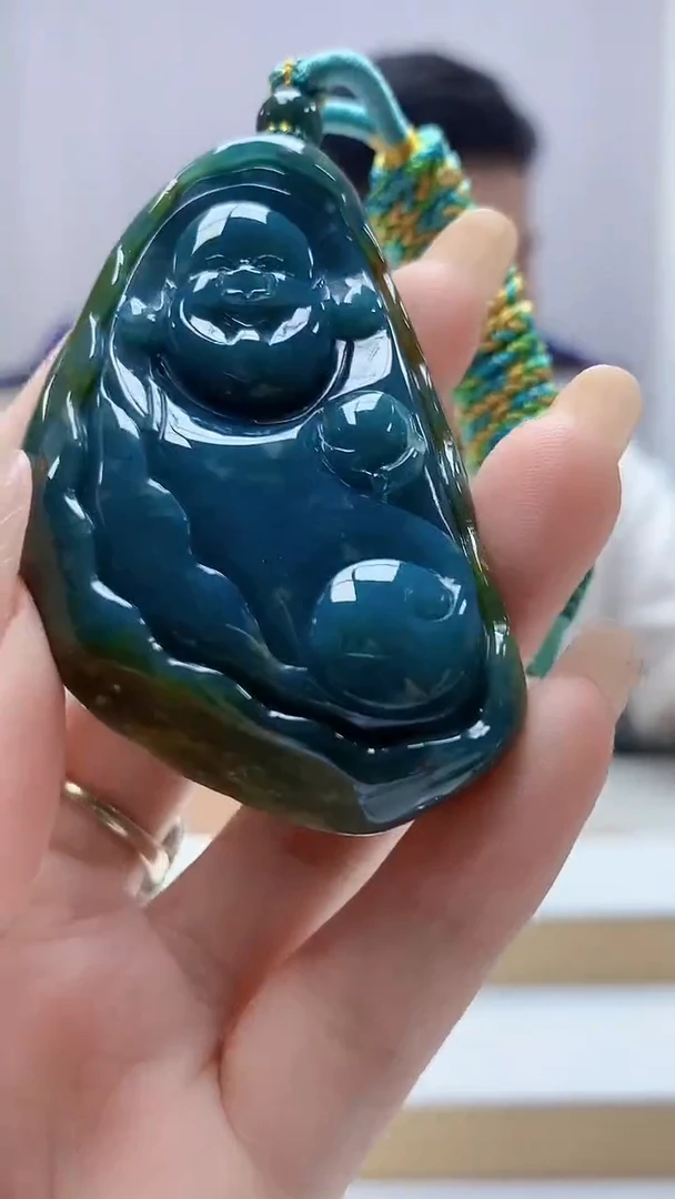 未镶嵌定制翡翠4917DD-毛货挂件38
