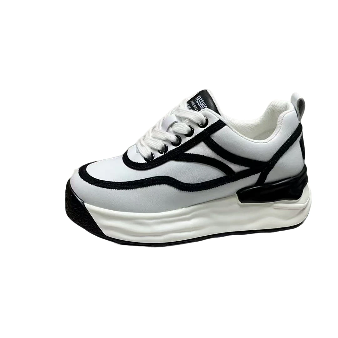 豪 3913 真皮厚底小板鞋