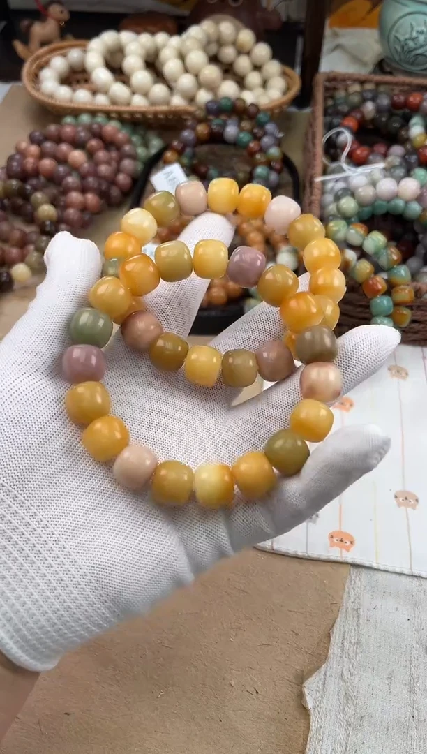 手串菩提根/象牙果a904 卡14 干磨微瑕玫瑰