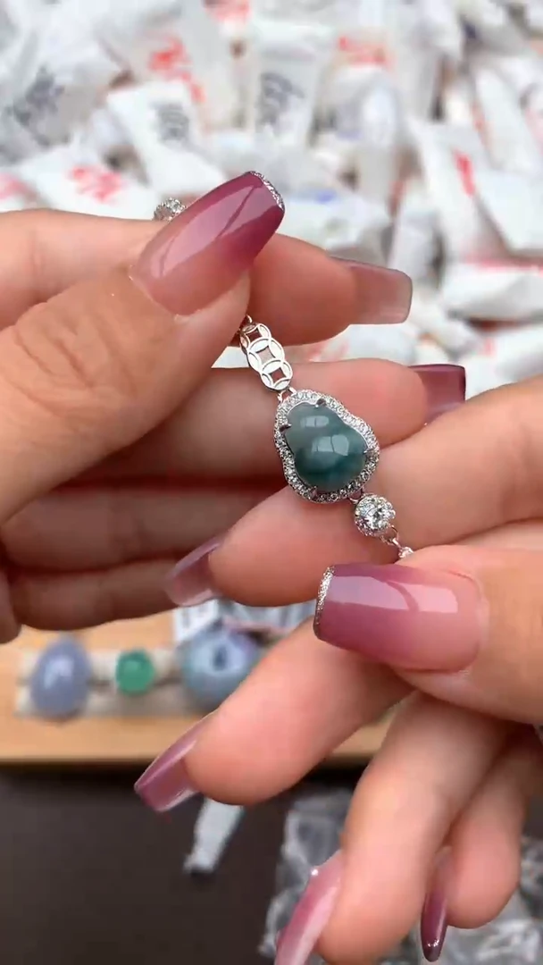 【闪购商品】翡翠手链银S925镶嵌—