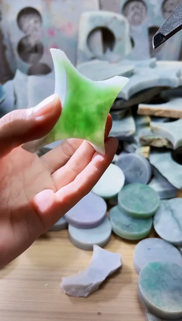裸石翡翠翡翠a货正品玉石陈390
