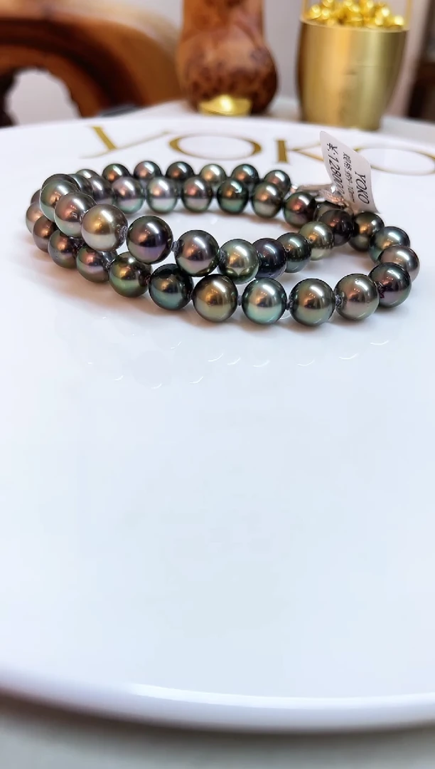 银S925镶嵌颈饰海水珍珠8-9mm