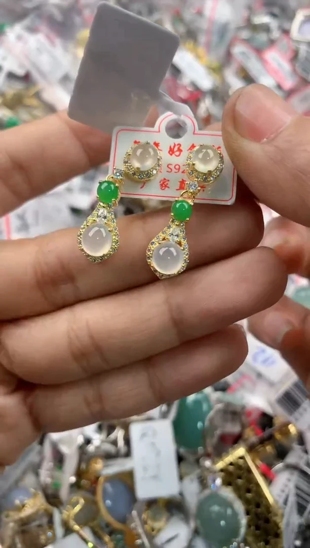 银S925镶嵌戒指翡翠101010----1