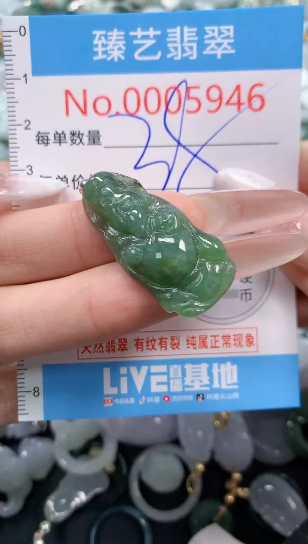 翡翠未镶嵌颈饰5946