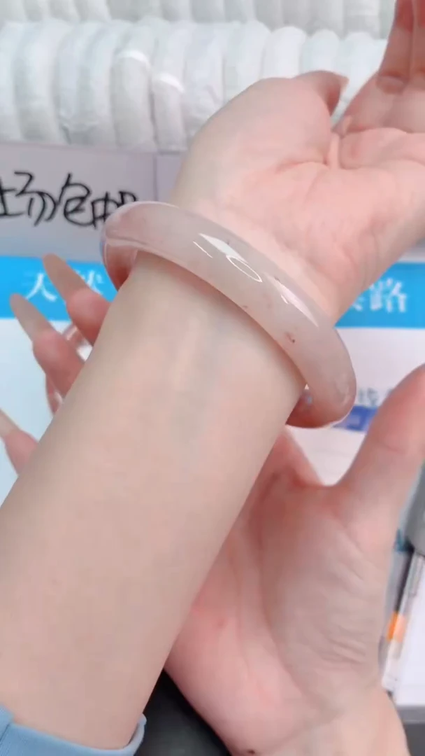 未镶嵌手镯石英质玉桃花酿7-圈口62-102