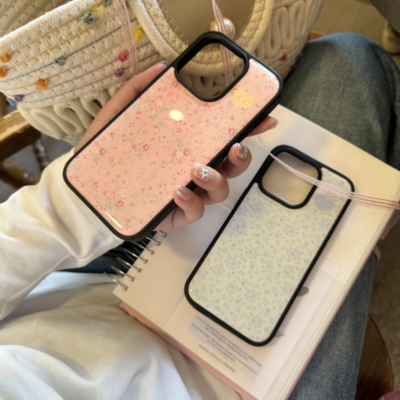 欧克里里碎花玫瑰肤感适用苹果15/16promax水凝手机壳14/13/12/11