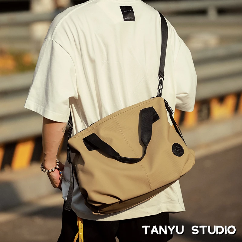 探屿短途旅行包轻便休闲大容量斜挎包男手提行李收纳包运动健身包