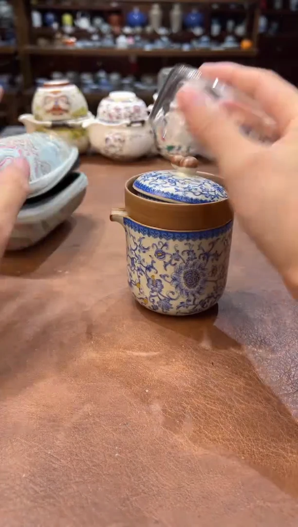 真的很便宜超好看会开片的旅行茶具