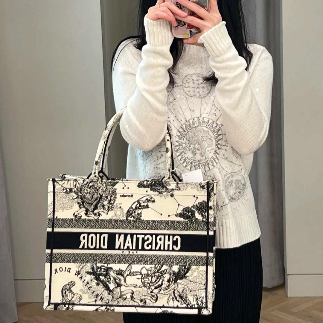 95新 DIOR/迪奥 坤球奢选迪奥中号星座托特包