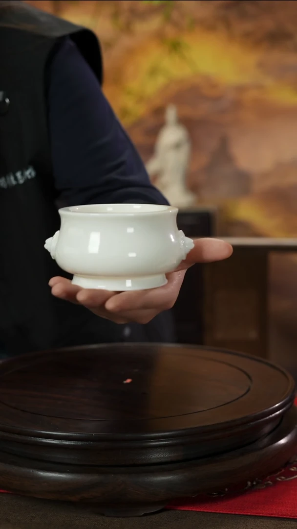摆件陶裕***神【陈明良大师作品】双耳香炉