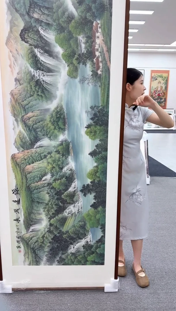 国画王*宁手绘 源远流长  219*88