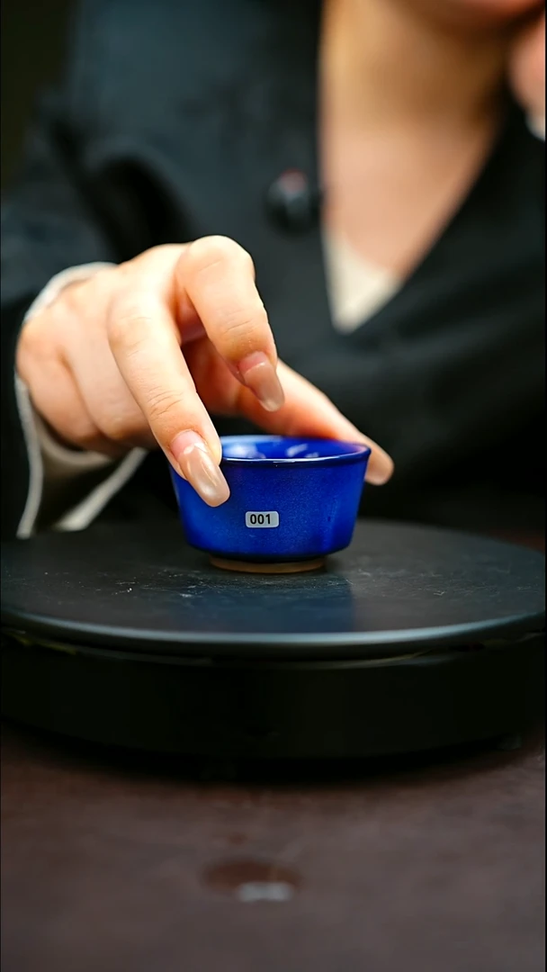 001#原矿钧瓷炉钧釉直口杯