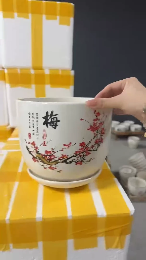 高温陶瓷花盆+E102