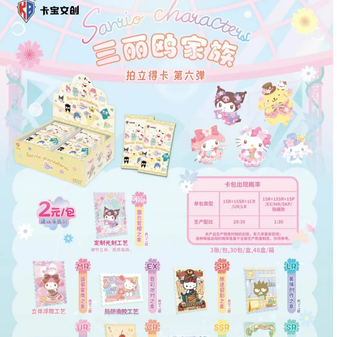 卡宝文创【玩法合集】三丽鸥家族-拍立得卡-第六弹