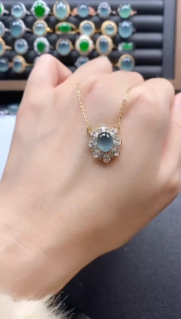 银S925镶嵌戒指翡翠515111200