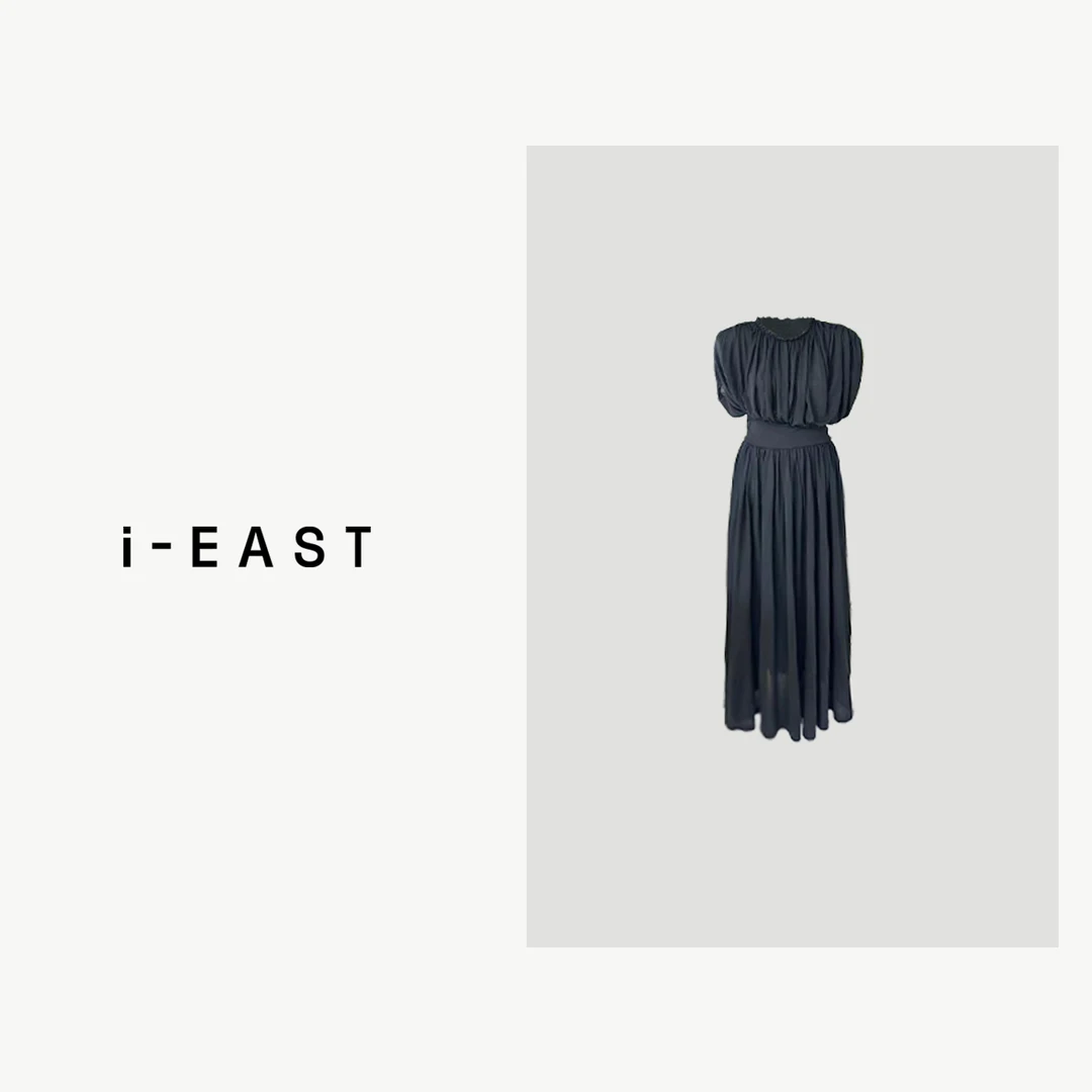 i-EAST 艾克斯晚宴~度假风收腰高级感无袖连衣裙-4X Q32631