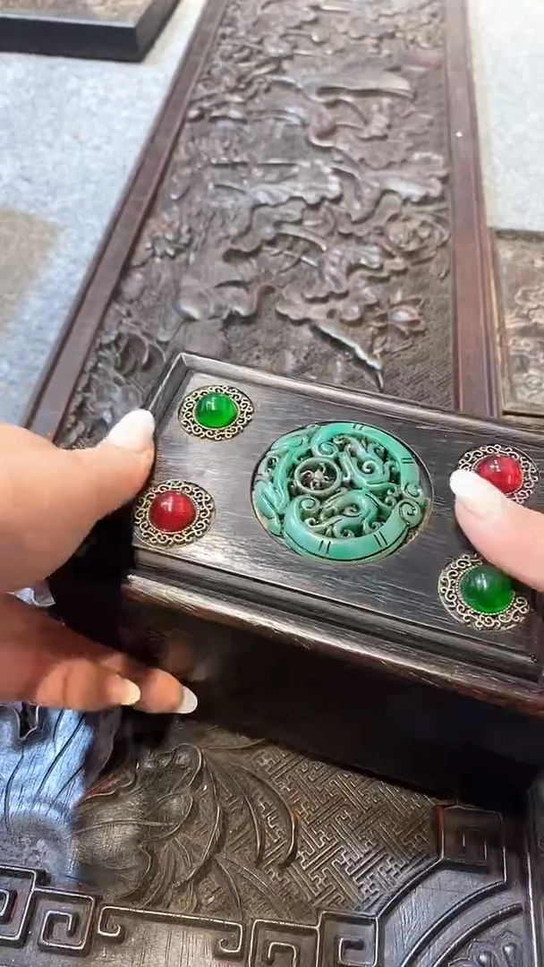 木68紫檀木雕刻板一物一拍