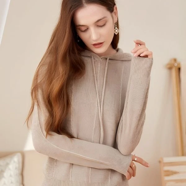 King Deer/鹿王25百搭时尚针织休闲长袖纯色圆领羊绒衫L804096