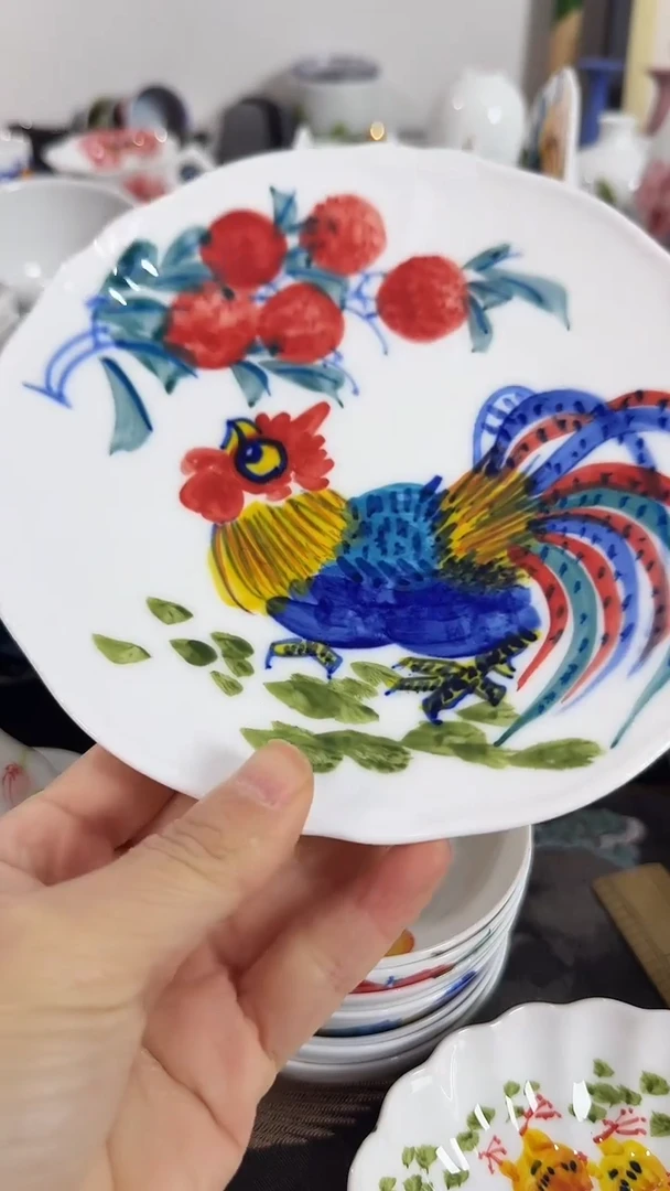 摆件陶瓷景德镇高温瓷（蜻蜓碟）