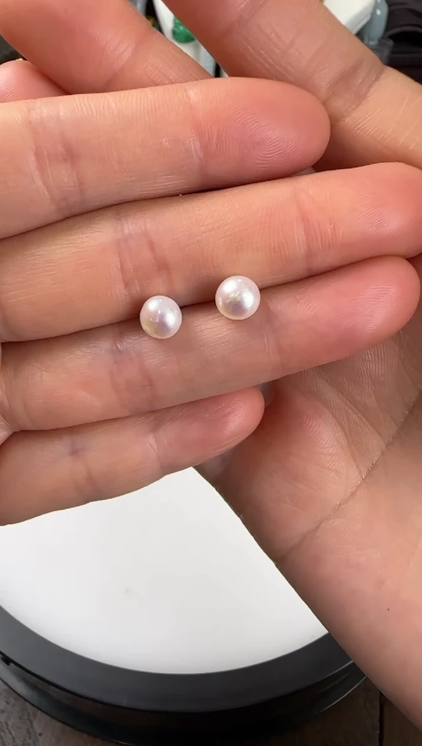 【闪购商品】淡水珍珠耳饰银S925镶嵌耳饰