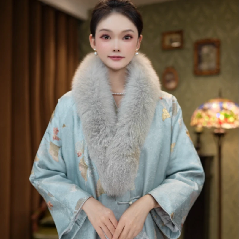 繁华锦|新款中国风改良毛领棉冬季外套2024D1939—古月