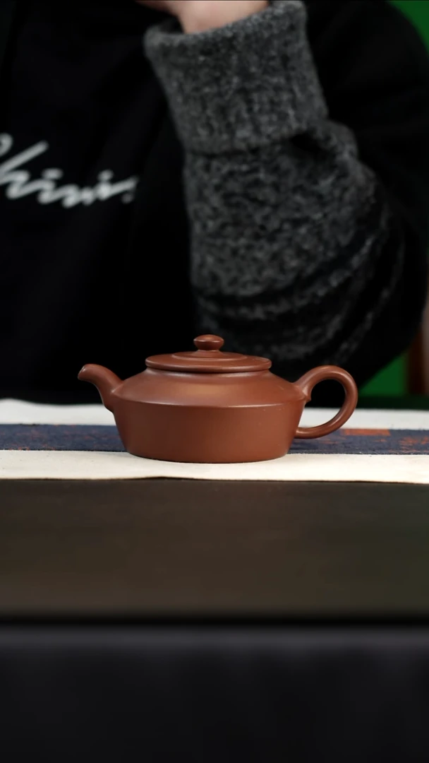 茶壶紫砂台西黑紫，220cc