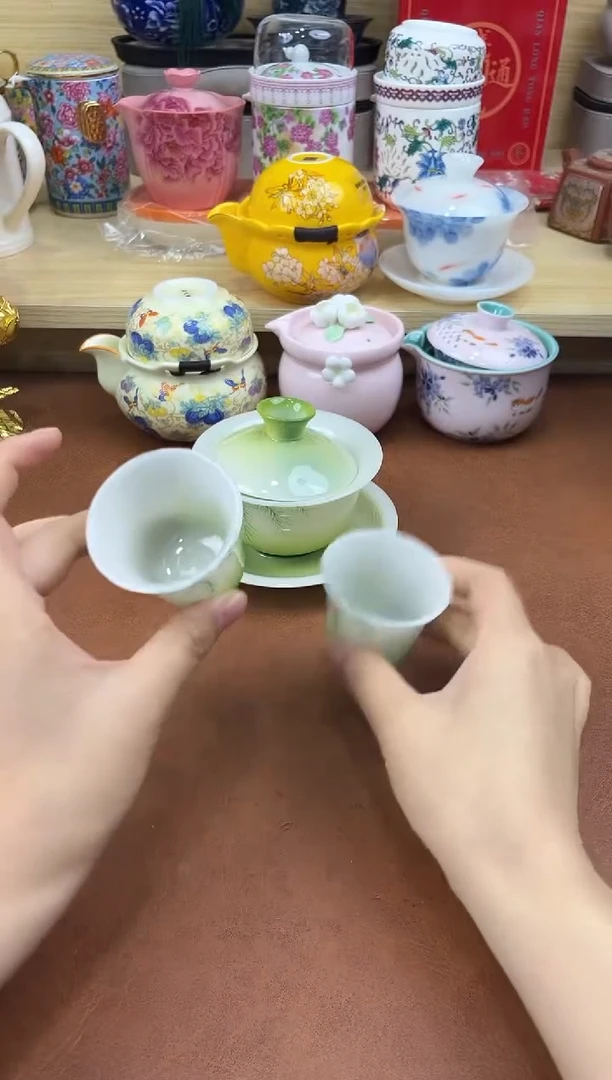 陶陶瓷茶具摆件旅行套组