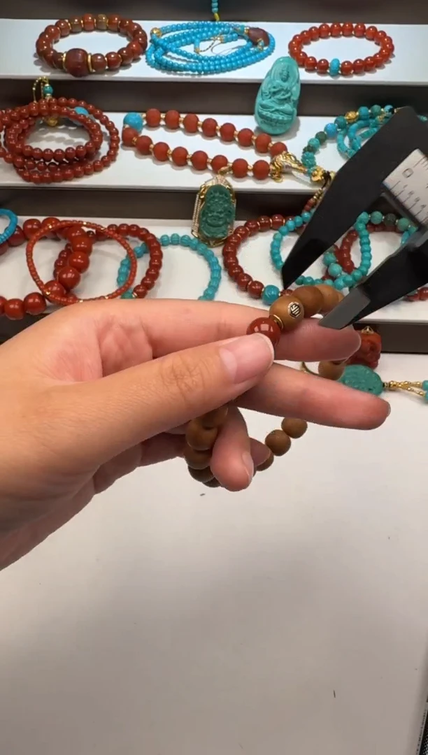 18K金镶嵌配饰配饰南红玛瑙宇*～配饰配饰